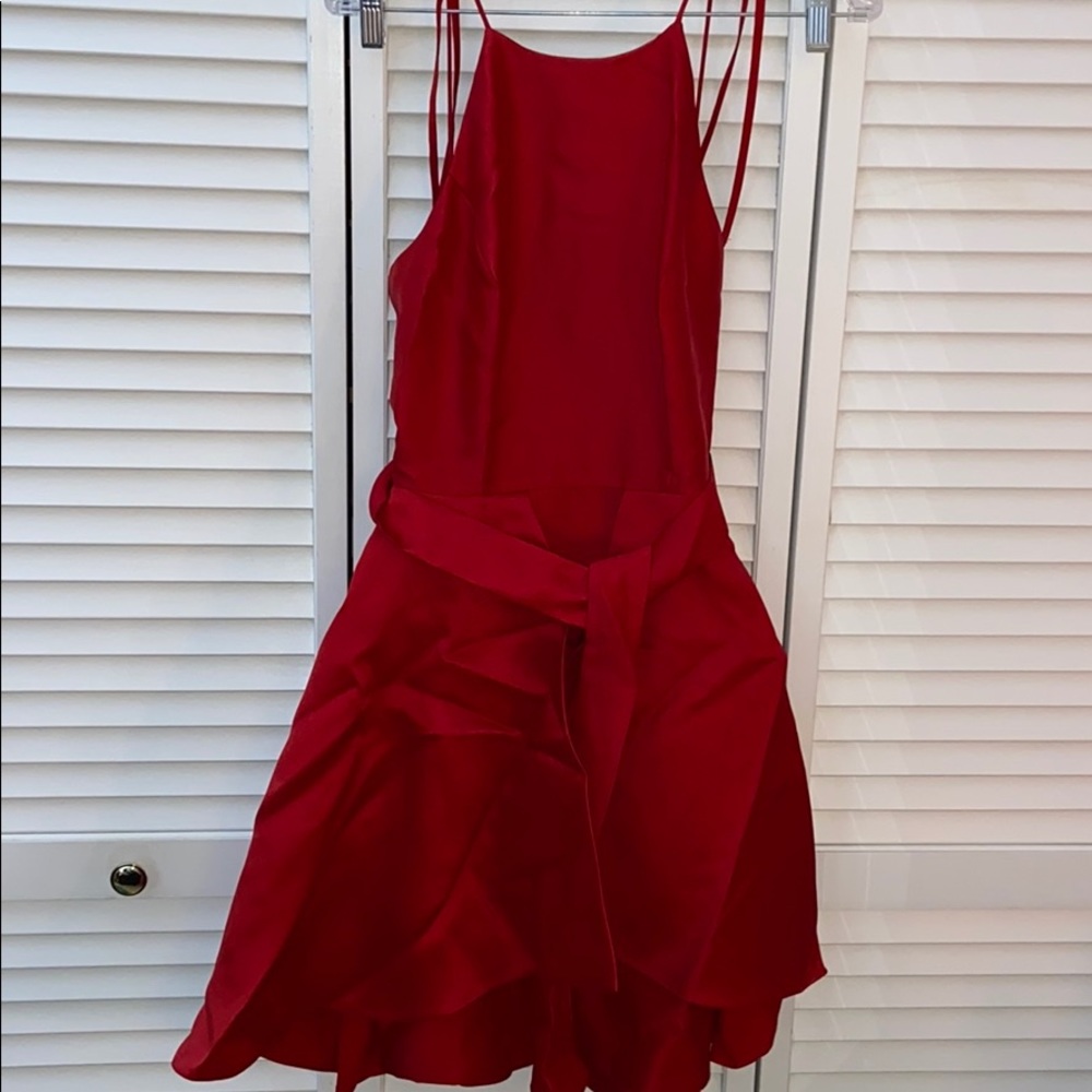 Red cocktail dress